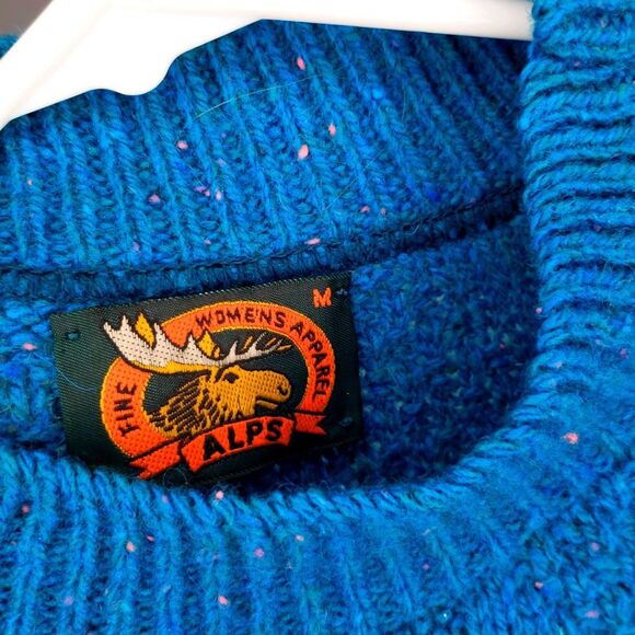 Alps  Turquoise Green Mock Neck Sweater size Med - Picture 5 of 6